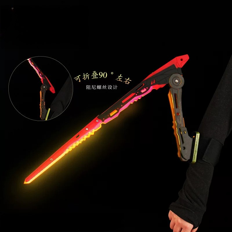 Cosplay Prop Knife - Katana de Anime Cyberpunk, Lâmina Luminosa,