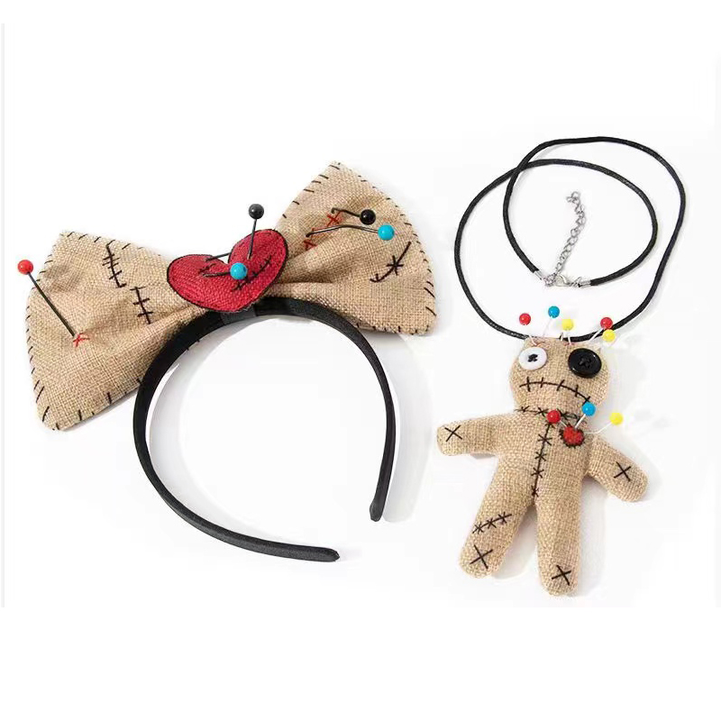 Voodoo Cosplay And Prop - Halloween Voodoo Doll Headband e Colar