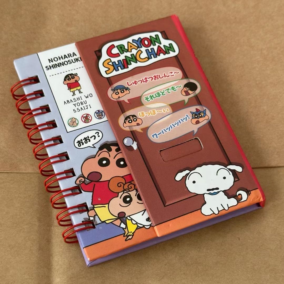 Magnetic Clasp Cosplay - Caderno magnético Crayon Shin-chan, caderno espiral