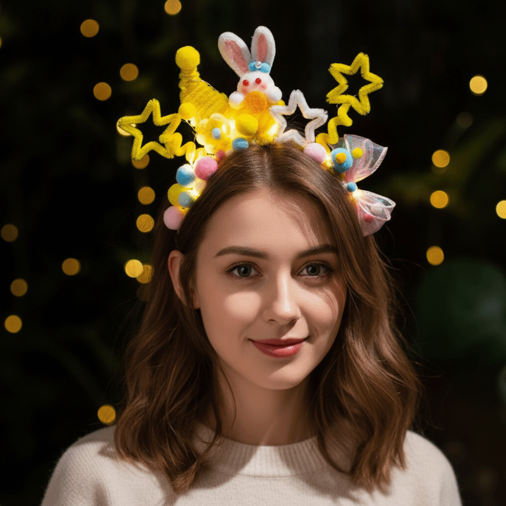 Tiara de Coelho Artesanal Lumi - Easy Cosplay Prop avaliação e preço