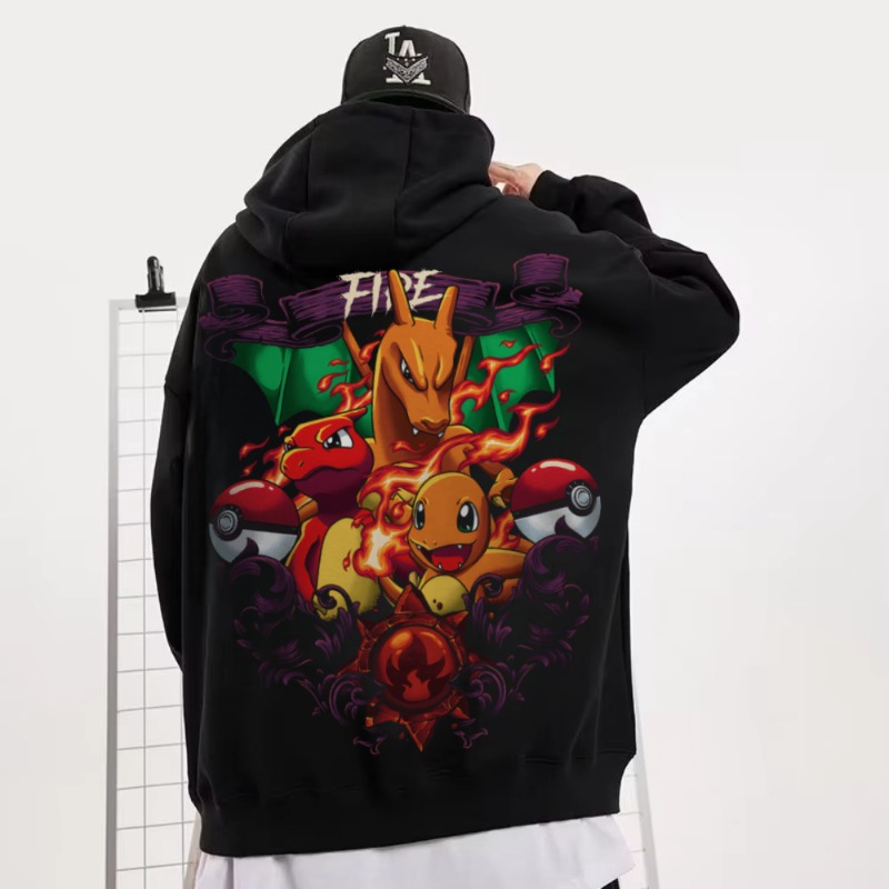 Preto oversized 4xl pok é mon  - Cosplay Flame Prop avaliação e preço