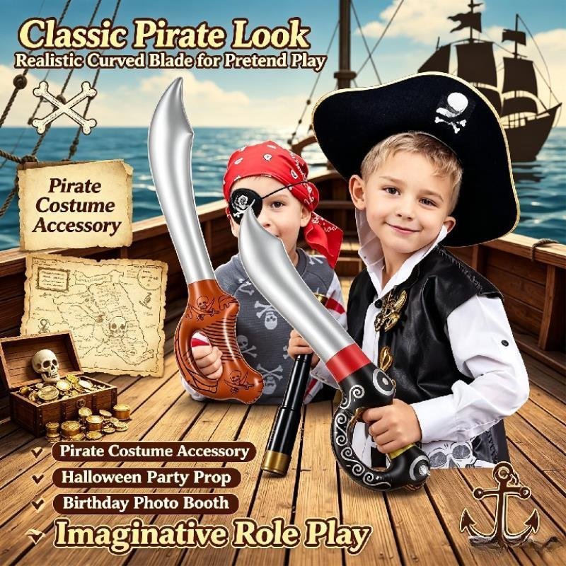 Espadas Piratas Infláveis Engr - Cosplay Prop Knife avaliação e preço