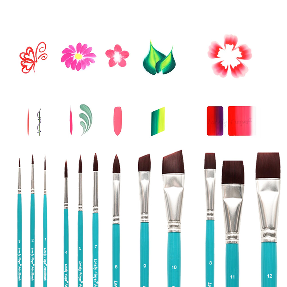 Pincéis de pintura facial, 12/ - Cosplay Prop Paint avaliação e preço