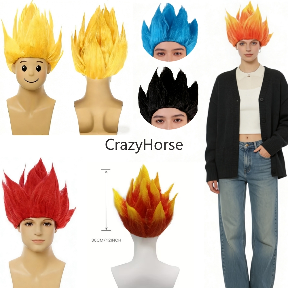 Peruca de Cosplay Saiyan para  - Cosplay Flame Prop avaliação e preço