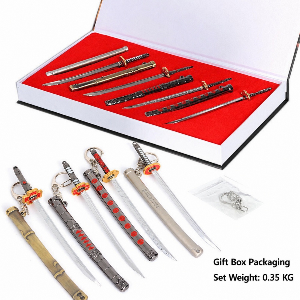 Conjunto de Chaveiros de Espad - Cosplay Prop Katana avaliação e preço
