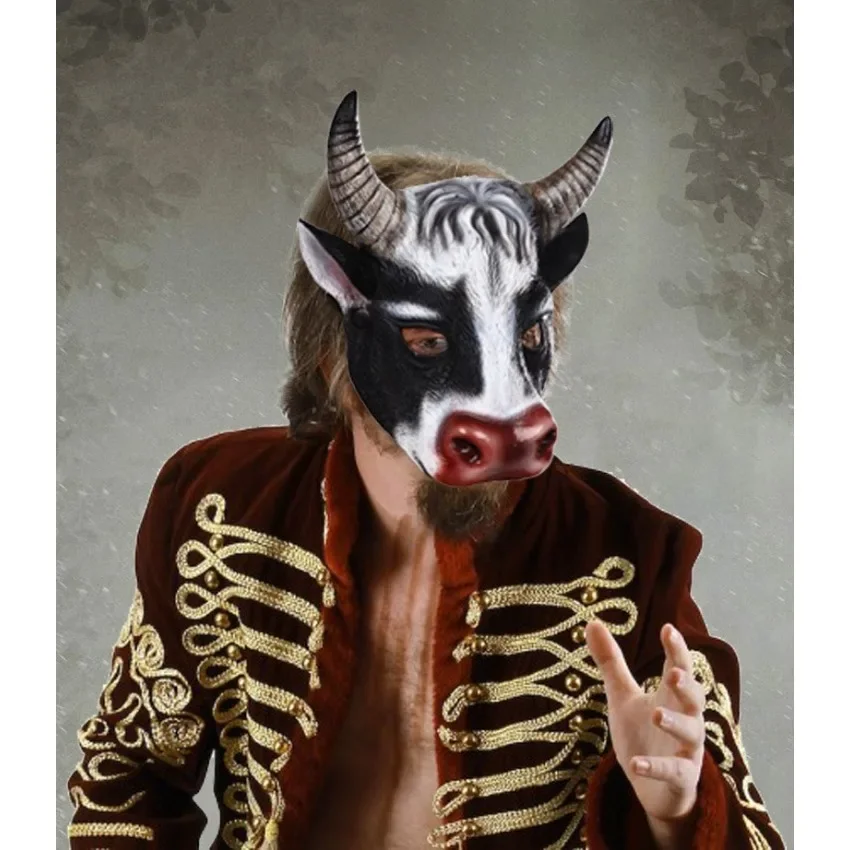Máscara de cabeça de vaca anim - Cosplay Prop Foam avaliação e preço