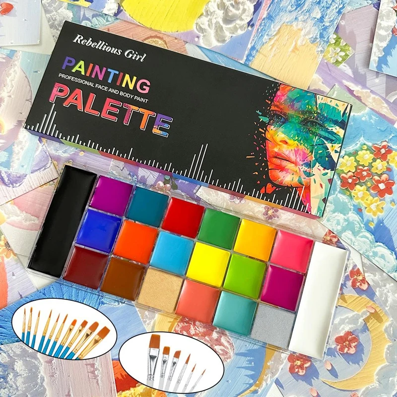 20 cores rosto corpo pintura a - Cosplay Prop Paint avaliação e preço